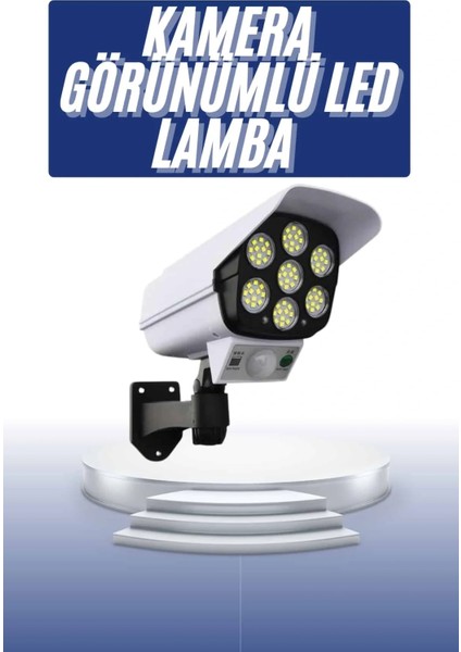 Solar Bahçe Lambası Uzaktan Kumandalı Kamera Görünümlü Hareket Sensörlü