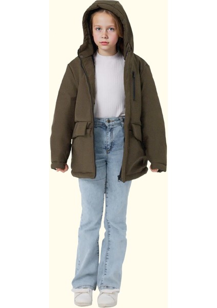 Kız Çocuk Kürklü Su ve Rüzgar Geçirmez Kapüşonlu 3 Kışlık Mont & Kaban & Parka modelleri