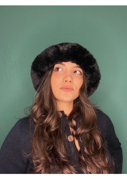 Kürk Kenarlı Yumuşak Bucket Kışlık Şapka modelleri