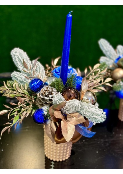 Yılbaşı Lüks Tasarım Dekor Mumluk