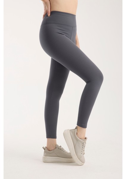 Fitilli Şardonlu Içi Polarlı Yüksek Bel Toparlayıcı Tayt