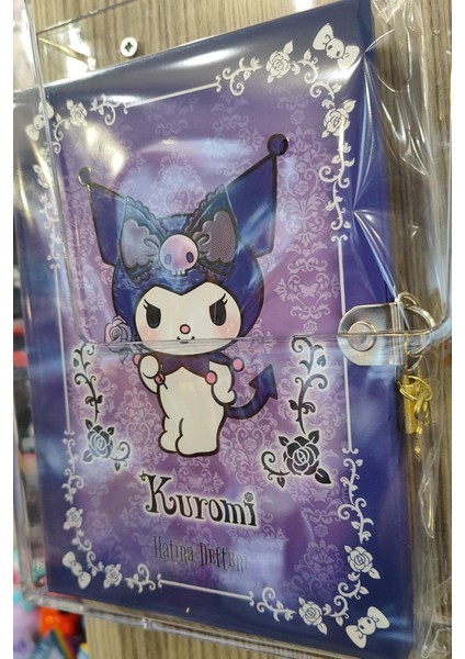 Kuromi Sert Kapak Kilitli Günlük Çok Amaçlı Defter ( 22CM * 15 cm )