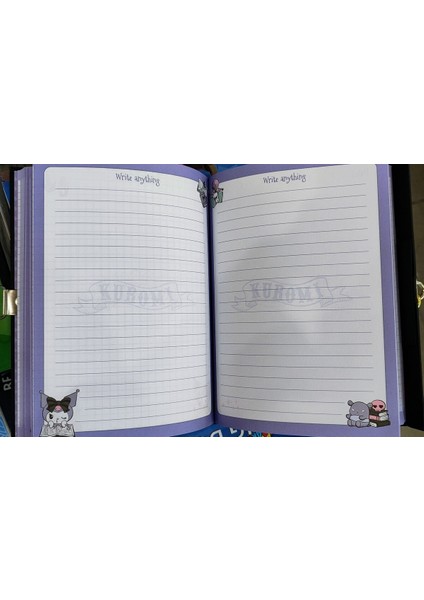 Kuromi Sert Kapak Kilitli Günlük Çok Amaçlı Defter ( 22CM * 15 cm ) modelleri