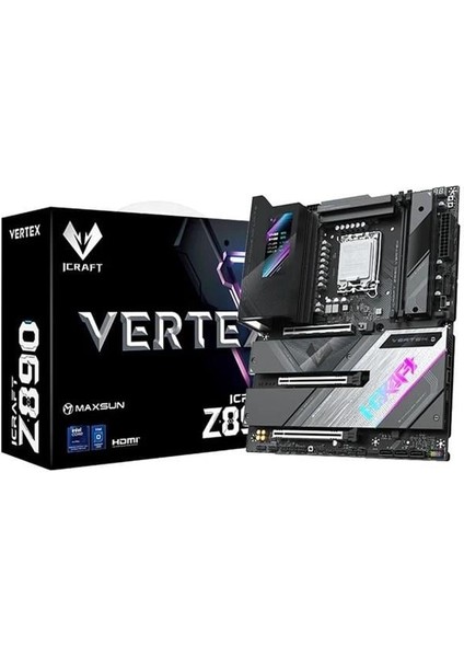 Ms-Icraft Z890 Vertex Wıfı7 Ddr5 Hdmı-Dp Typec Pcıe 5.0 1851P Atx
