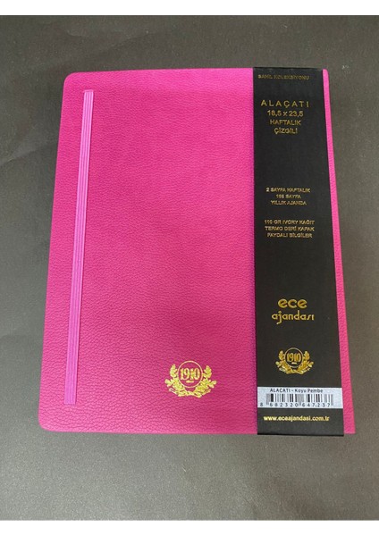 Alaçatı Haftalık 2026 Ajandası 18,5 cm x 23,5 cm Siyah Yeni (Kısmet Kırtasiye) fiyatları