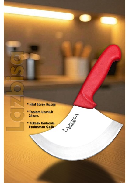 Silver Serisi Mutfak Bıçak Hilal Börek Bıçağı Pizza Pide Bıçağı Günlük Kullanım Hds-61 fiyatları