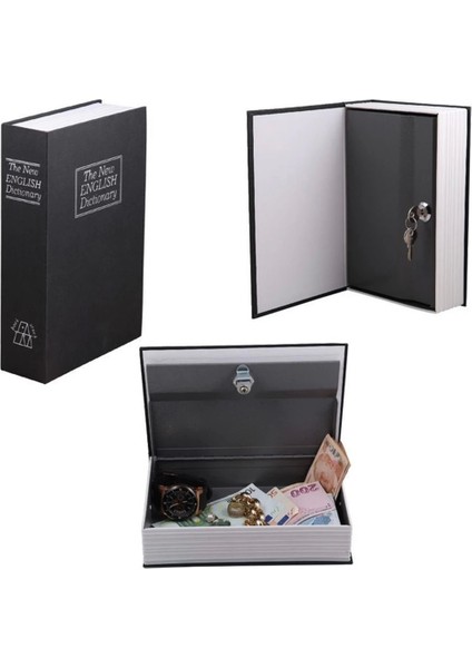 Kitap Şeklinde Gizli Kasa Kilitli kumbara Büyük Boy ( Lisinya ) modelleri