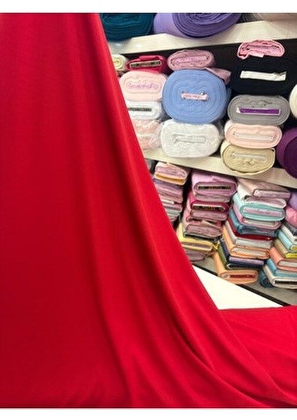 Kırmızı Likralı Esnek Interlok Jarse