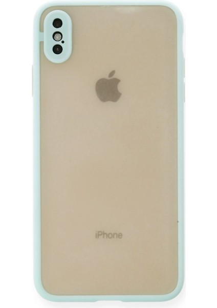 iPhone Xs Max Kılıf Montreal Silikon Kapak - Turkuaz - FKU8239-7402