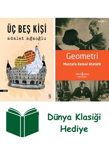 Üç Beş Kişi + Geometri + Dünya Klasiği Hediye
