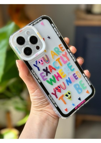 Iphone 14 Pro Uyumlu Baskı Tasarımlı Şeffaf Kılıf