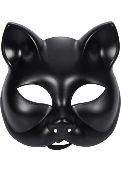 Siyah Renk Lüks Kedi Maskesi 12X13 cm (K95)