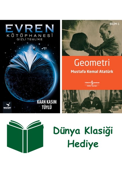 Evren Kütüphanesi Gizli Tehlike + Geometri + Dünya Klasiği Hediye