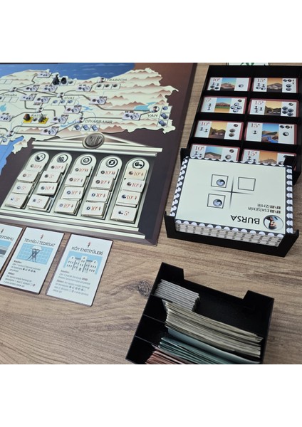 Masa Oyunu Aksesuarı- İnkılap Oyunu Uyumlu 3D Baskı Organizer/ Insert Düzenleyici +UqmoTag (OYUN DAHİL DEĞİLDİR.) modelleri