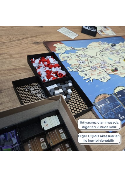 Masa Oyunu Aksesuarı- İnkılap Oyunu Uyumlu 3D Baskı Organizer/ Insert Düzenleyici +UqmoTag (OYUN DAHİL DEĞİLDİR.) indirimleri