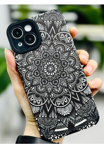 Iphone 13 ve 14 Uyumlu Kaplama Mandala Tasarımlı Esnek Silikon Kılıf fiyatları