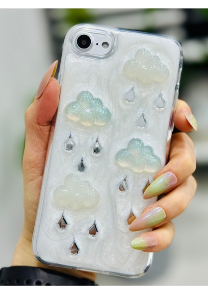 Iphone 7 - 8 - Se 2020 - Se 2022 Uyumlu Epoksi Bulut Oyuncak Tasarımlı Silikon Kılıf