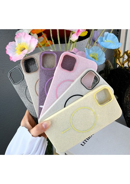 Iphone 11 Uyumlu Simli Glitter Magsafe Özellikli Darbe Önleyici Şeffaf Silikon Kılıf indirimleri