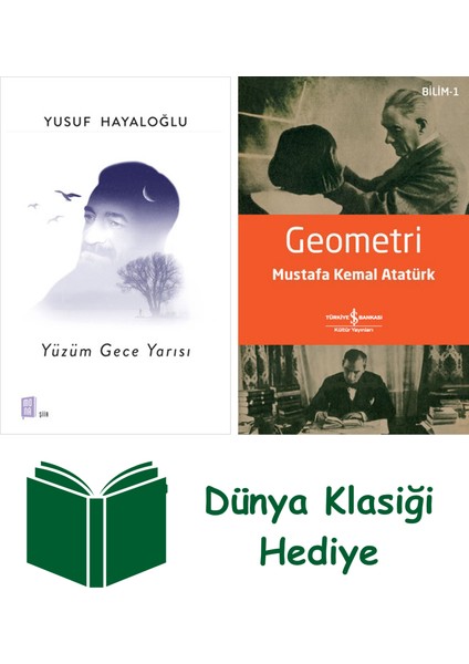 Yüzüm Gece Yarısı + Geometri + Dünya Klasiği Hediye