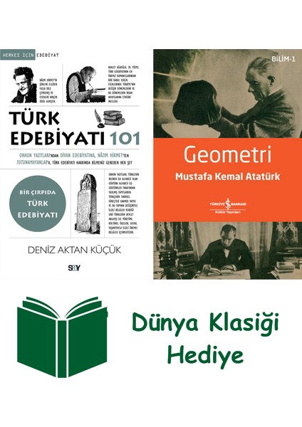 Türk Edebiyatı 101 + Geometri + Dünya Klasiği Hediye