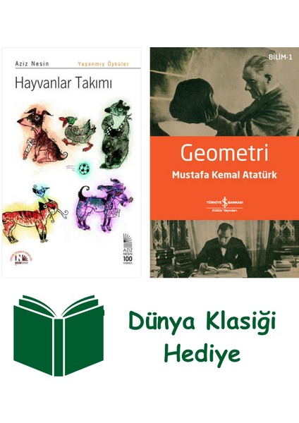 Hayvanlar Takımı + Geometri + Dünya Klasiği Hediye