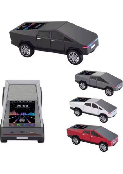 RT-1972 Tesla Model Retro Bluetooth Hoparlör – Araba Tasarımlı, Usb, Tf, Fm, Aux Destekli