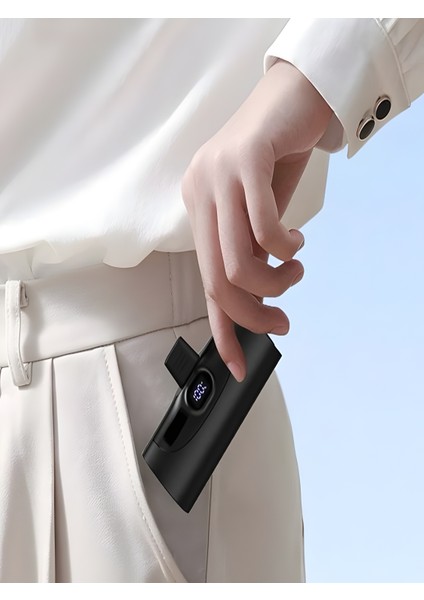 Q08 5000MAH iPhone Lightning Uyumlu 20W Ultra Hızlı Şarj Powerbank - LCD Ekranlı Mini Taşınabilir Batarya indirimleri