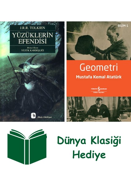 Yüzüklerin Efendisi 1 + Geometri + Dünya Klasiği Hediye