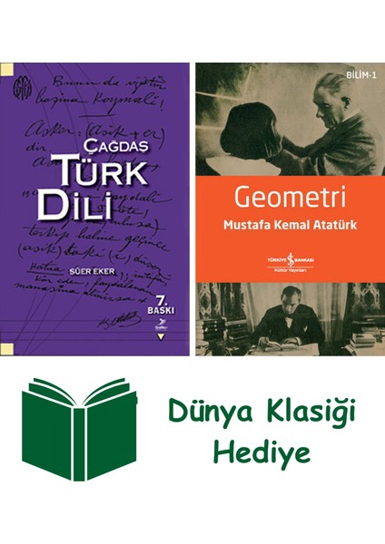 Çağdaş Türk Dili + Geometri + Dünya Klasiği Hediye
