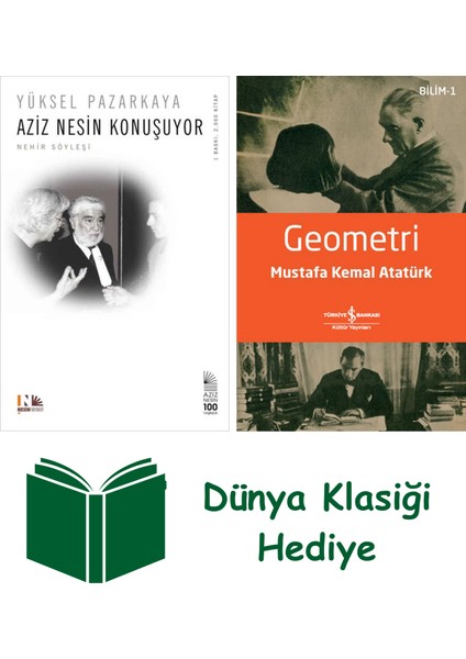 Aziz Nesin Konuşuyor + Geometri + Dünya Klasiği Hediye