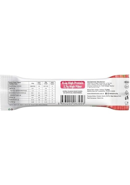 Fellas Vegan Protein Bar - Çilekli ve Kakaolu 40G x 12 Adet fiyatları