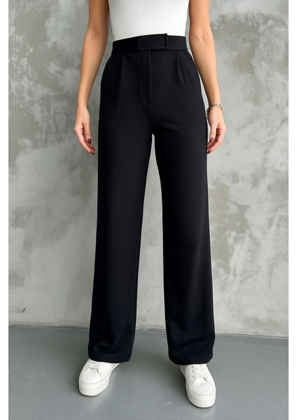 Kadın Yüksek Bel Likralı Palazzo Pantolon Orjinal Kesim fiyatları