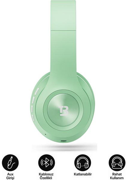 Kablosuz Bluetooth Kulaküstü Kulaklık-Mikrofonlu, Stereo Ses, Aux ve Hafıza Kartı Desteği Pulse fiyatları