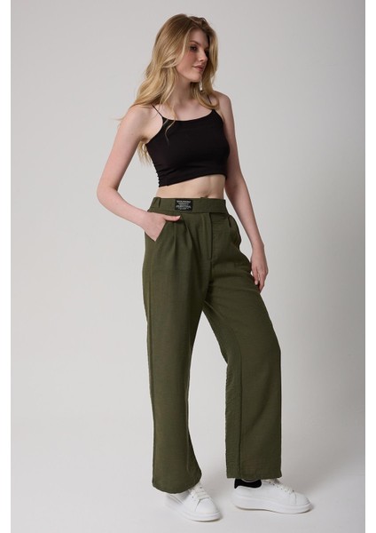 Kadın Yüksek Bel Cırtlı Palazzo Pantolon modelleri