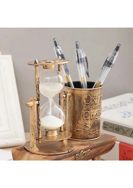 Ahşap Dekoratif Kalemlikli Kum Saati Dekor Hediyelik modelleri