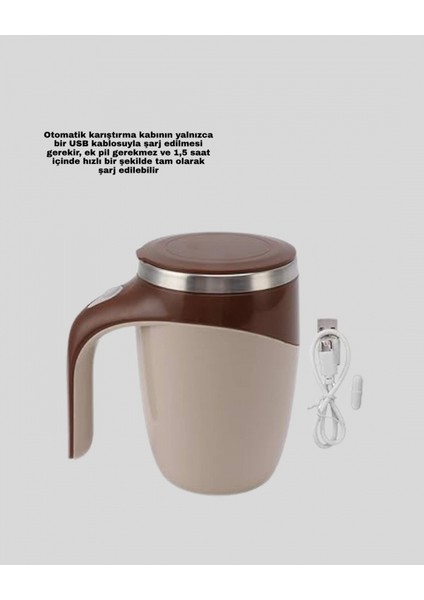 Paslanmaz Çelik Şarjlı Karıştırma Kupa – Otomatik Manyetik Blender Fincan indirimleri