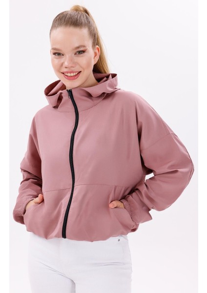 Kadın Kapüşonlu Su ve Rüzgar Geçirmez Oversize Yağmurluk - Rüzgarlık fiyatları