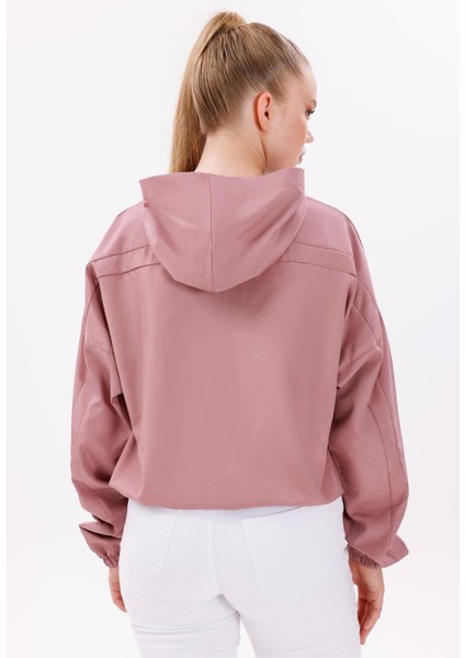 Kadın Kapüşonlu Su ve Rüzgar Geçirmez Oversize Yağmurluk - Rüzgarlık indirimleri