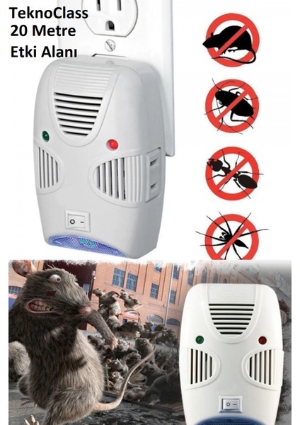 Elektronik Ultrasonik Fare ve Haşere Kovucu Hipe Yılan Sıçan Fare Haşere Kovucu indirimleri