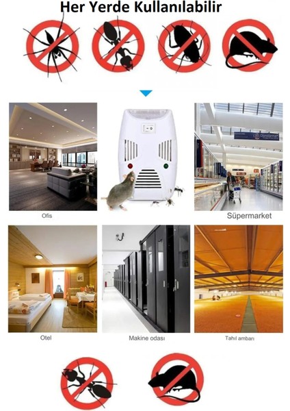 Elektronik Ultrasonik Fare ve Haşere Kovucu Hipe Yılan Sıçan Fare Haşere Kovucu