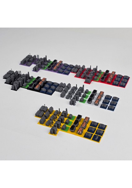 Masa Oyunu Aksesuarı- İnkılap Kutu Oyunu ile Uyumlu 3D İşletmeler Detay Seti (OYUN DAHİL DEĞİLDİR.)