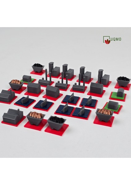 Masa Oyunu Aksesuarı- İnkılap Kutu Oyunu ile Uyumlu 3D İşletmeler Detay Seti (OYUN DAHİL DEĞİLDİR.) fırsatları