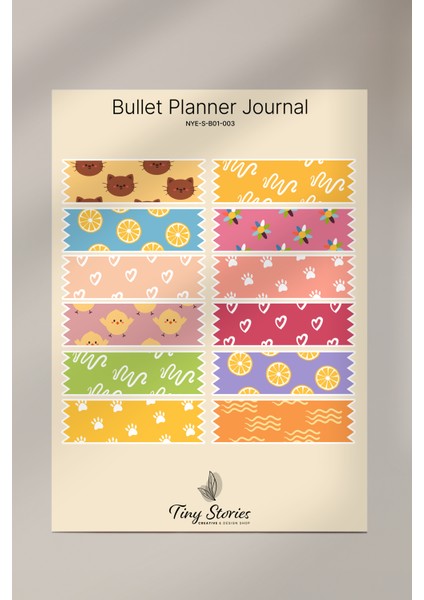 Bullet Journal Sticker Seti - 6 Sayfa / Ajanda, Scrapbook, Journal fırsatları