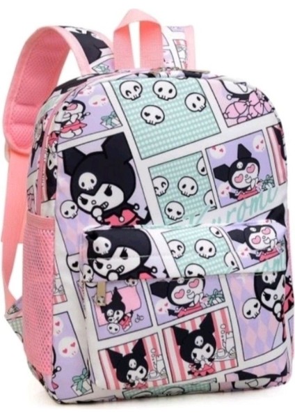 Çocuk Küçük Boy Sırt Çantası Kuromi Figürlü (Ebat Olarak Anaokulu Için Uygundur.)