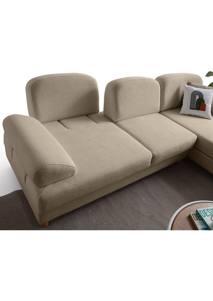 Aries Yataklı Sandıklı Köşe Takımı Sütlü Kahve Sağ Köşe