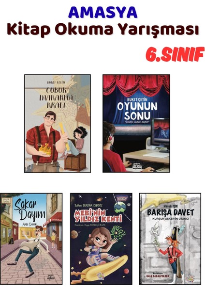 Amasya Kitap Okuma Yarışması 6.sınıf Kitapları, 5 Kitap Set, 6.sınıf Masal Öykü