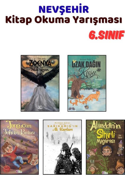 Nevşehir Kitap Okuma Yarışması 6.sınıf Kitapları, 5 Kitap Set, 6.sınıf Masal Öykü