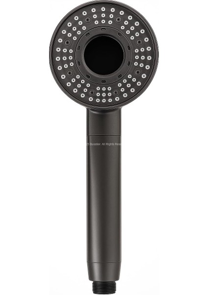 5 Fonksiyonlu Orta Delikli Yuvarlak Duş Başlığı, Masaj, Yağmurlama, Tazyikli Basınçlı, Su Tasarruflu, Temizlenebilir, Modern Ergonomik Tasarım, Lüks Duş Başlığı, Tüm Duş Sistemler