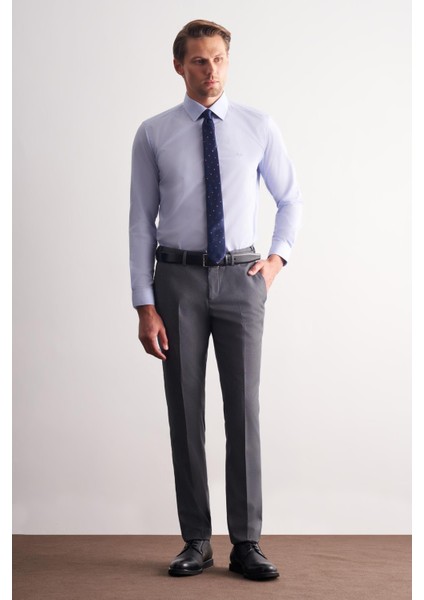 Mavi Klasik Yaka Uzun Kol Cepsiz Slim Fit Basic Pamuklu Gömlek 1004255008 fiyatları