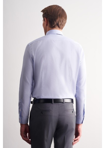 Mavi Klasik Yaka Uzun Kol Cepsiz Slim Fit Basic Pamuklu Gömlek 1004255008 indirimleri